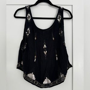 Free People Crop Tank with Sequins | Size:S